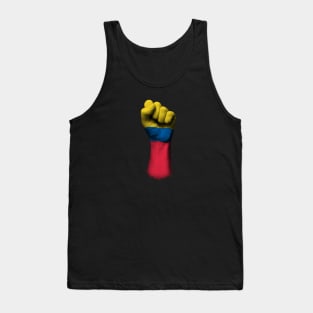 Flag of Colombia on a Raised Clenched Fist Tank Top